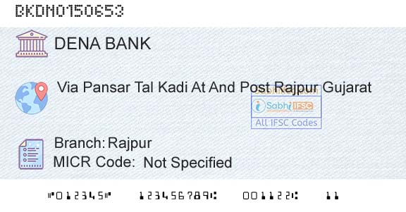 Dena Bank RajpurBranch 
