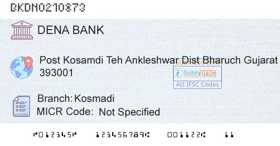 Dena Bank KosmadiBranch 