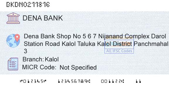 Dena Bank KalolBranch 