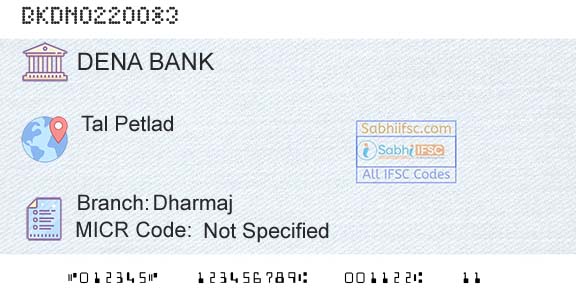 Dena Bank DharmajBranch 