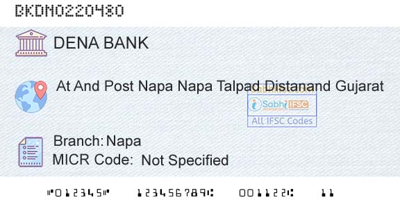 Dena Bank NapaBranch 