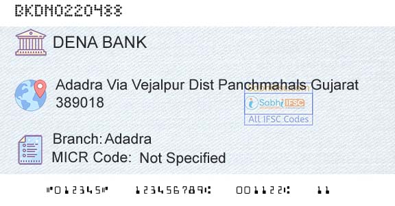 Dena Bank AdadraBranch 