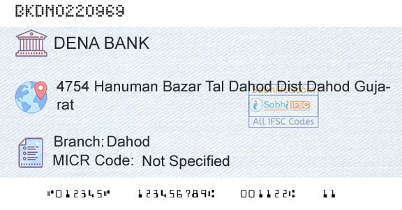 Dena Bank DahodBranch 