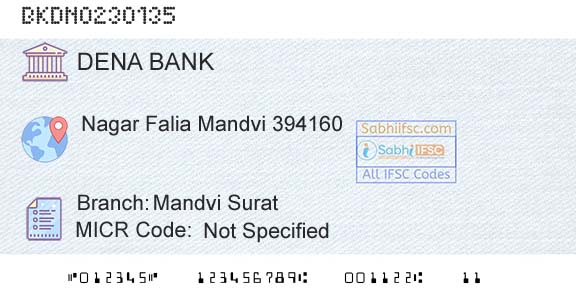 Dena Bank Mandvi SuratBranch 
