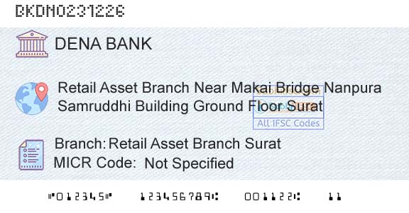 Dena Bank Retail Asset Branch SuratBranch 