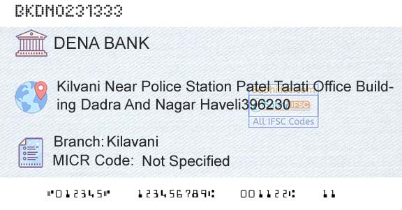 Dena Bank KilavaniBranch 