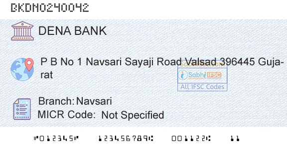 Dena Bank NavsariBranch 