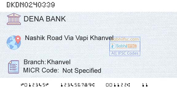 Dena Bank KhanvelBranch 