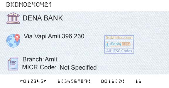 Dena Bank AmliBranch 
