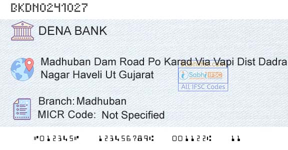 Dena Bank MadhubanBranch 