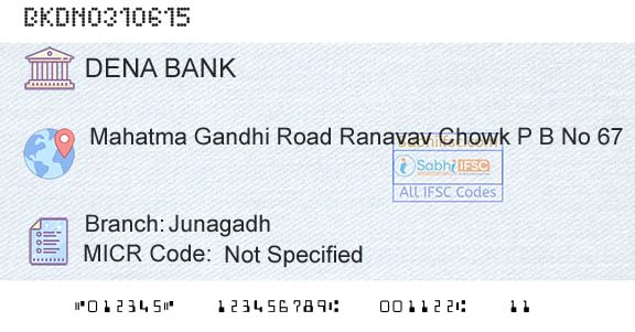 Dena Bank JunagadhBranch 