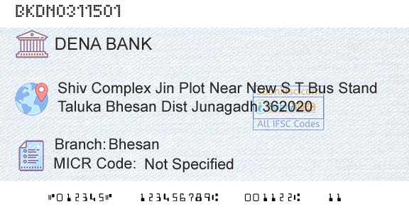 Dena Bank BhesanBranch 