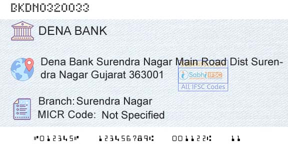 Dena Bank Surendra NagarBranch 