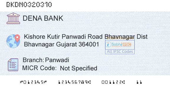 Dena Bank PanwadiBranch 