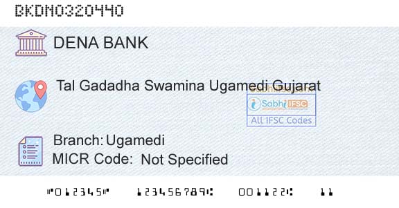 Dena Bank UgamediBranch 