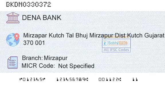 Dena Bank MirzapurBranch 