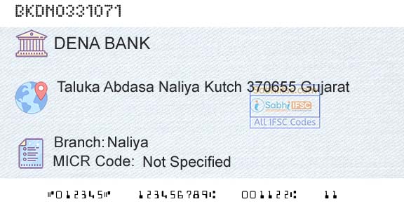 Dena Bank NaliyaBranch 
