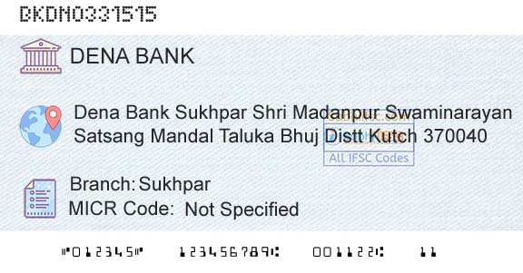 Dena Bank SukhparBranch 