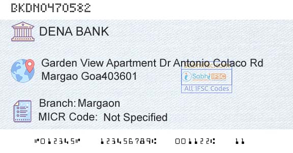 Dena Bank MargaonBranch 