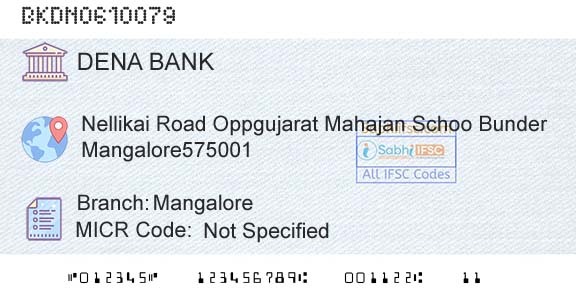 Dena Bank MangaloreBranch 