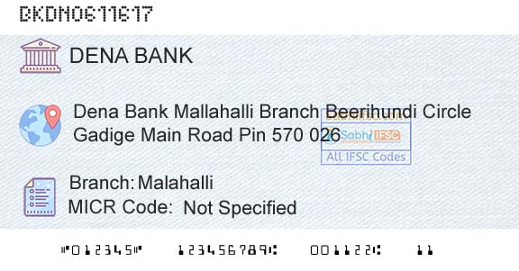 Dena Bank MalahalliBranch 