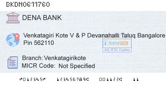 Dena Bank VenkatagirikoteBranch 