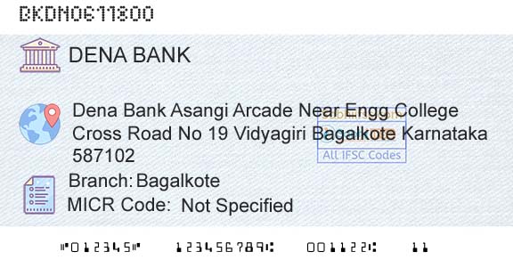 Dena Bank BagalkoteBranch 