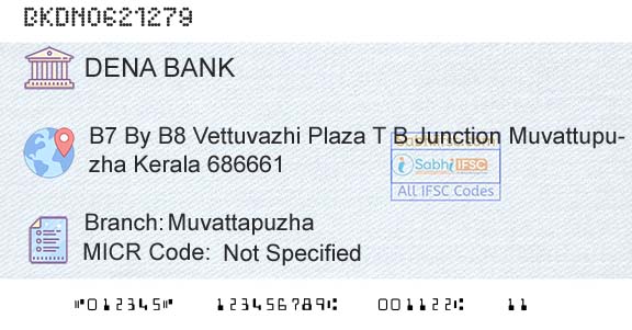 Dena Bank MuvattapuzhaBranch 