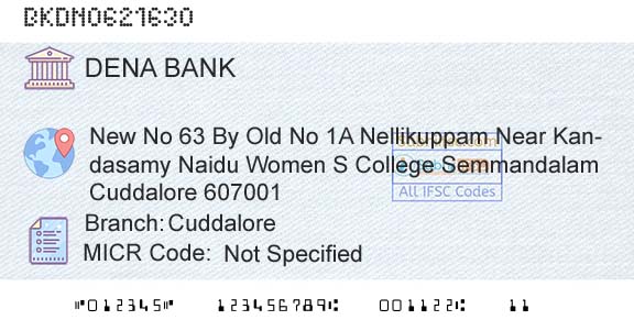 Dena Bank CuddaloreBranch 