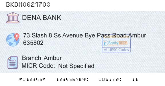 Dena Bank AmburBranch 