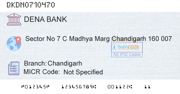Dena Bank ChandigarhBranch 