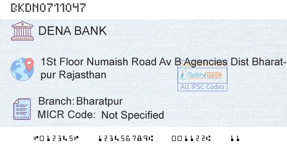 Dena Bank BharatpurBranch 