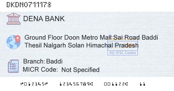 Dena Bank BaddiBranch 