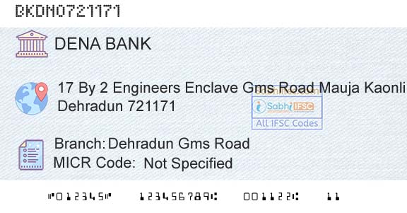 Dena Bank Dehradun Gms RoadBranch 