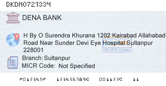 Dena Bank SultanpurBranch 