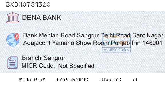 Dena Bank SangrurBranch 