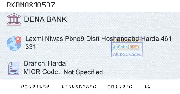 Dena Bank HardaBranch 