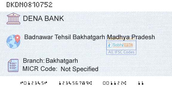 Dena Bank BakhatgarhBranch 