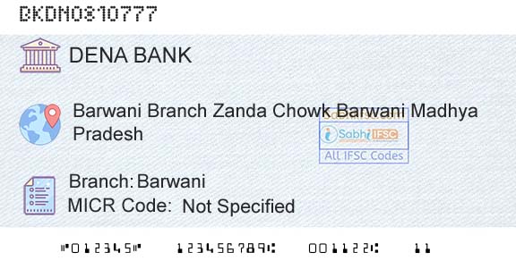 Dena Bank BarwaniBranch 