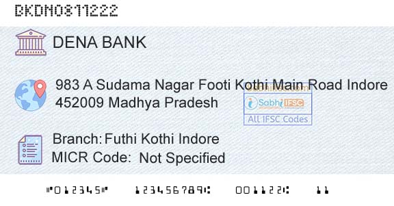Dena Bank Futhi Kothi IndoreBranch 
