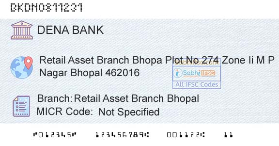 Dena Bank Retail Asset Branch BhopalBranch 