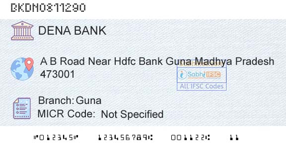 Dena Bank GunaBranch 