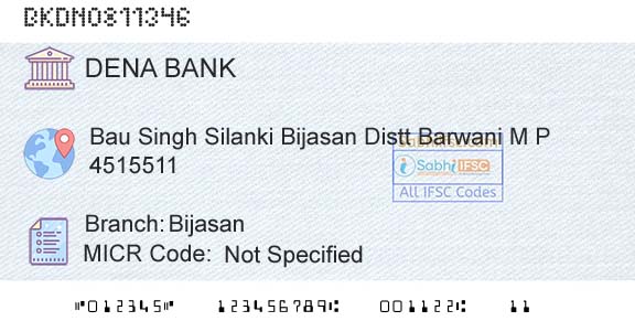 Dena Bank BijasanBranch 
