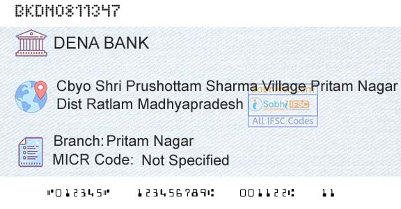 Dena Bank Pritam NagarBranch 