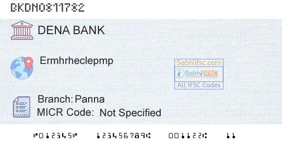 Dena Bank PannaBranch 