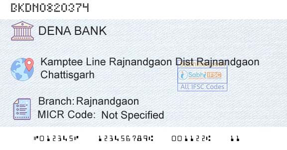 Dena Bank RajnandgaonBranch 