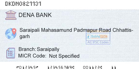 Dena Bank SaraipallyBranch 