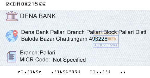 Dena Bank PallariBranch 