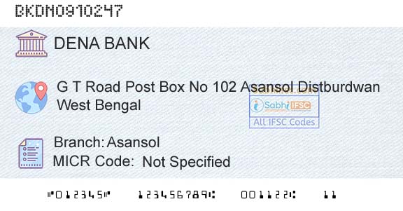Dena Bank AsansolBranch 