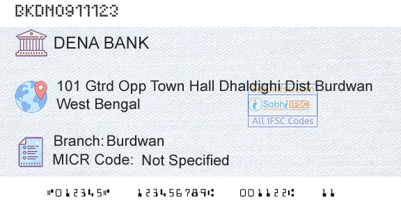 Dena Bank BurdwanBranch 